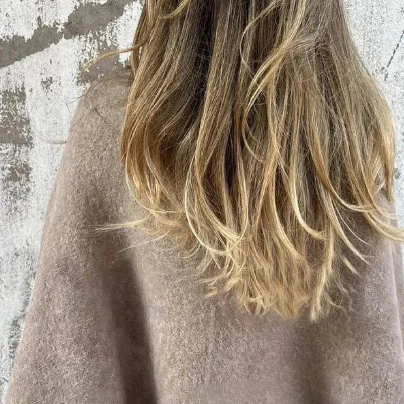 Cape Coat | Wide Sleeves | Woolen | Cape Cardigan | Women's Jacket-Grace Aura