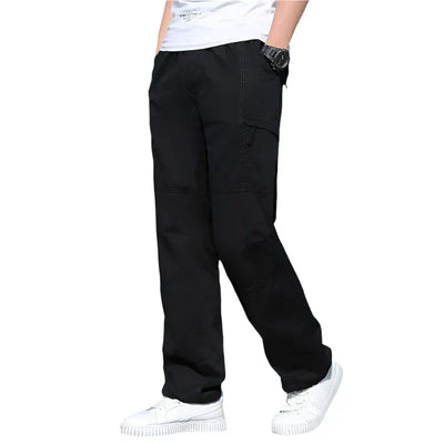 Cargo Pants | Straight Leg | Cotton | Loose Fit Pants | Men's Clothing-Grace Aura