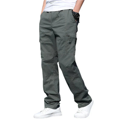 Cargo Pants | Straight Leg | Cotton | Loose Fit Pants | Men's Clothing-Grace Aura