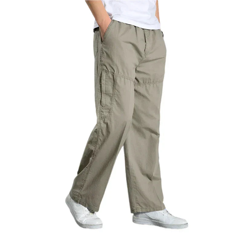 Cargo Pants | Straight Leg | Cotton | Loose Fit Pants | Men's Clothing-Grace Aura
