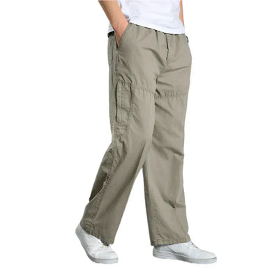 Cargo Pants | Straight Leg | Cotton | Loose Fit Pants | Men's Clothing-Grace Aura