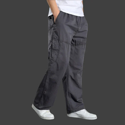 Cargo Pants | Straight Leg | Cotton | Loose Fit Pants | Men's Clothing-Grace Aura