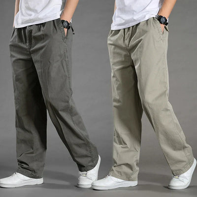 Cargo Pants | Straight Leg | Cotton | Loose Fit Pants | Men's Clothing-Grace Aura