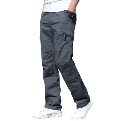 Cargo Pants | Straight Leg | Cotton | Loose Fit Pants | Men's Clothing-Grace Aura