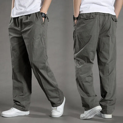 Cargo Pants | Straight Leg | Cotton | Loose Fit Pants | Men's Clothing-Grace Aura