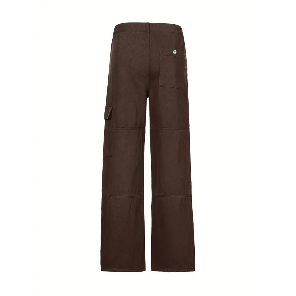 Cargo Pants | Straight Leg | Regular Waist | Loose Fit Pants | Women's Pants-Grace Aura