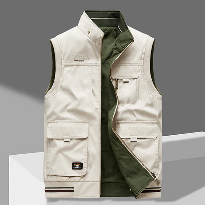 Cargo Vest | Sleeveless | Pockets | Work Vest | Men's Gilet-Grace Aura