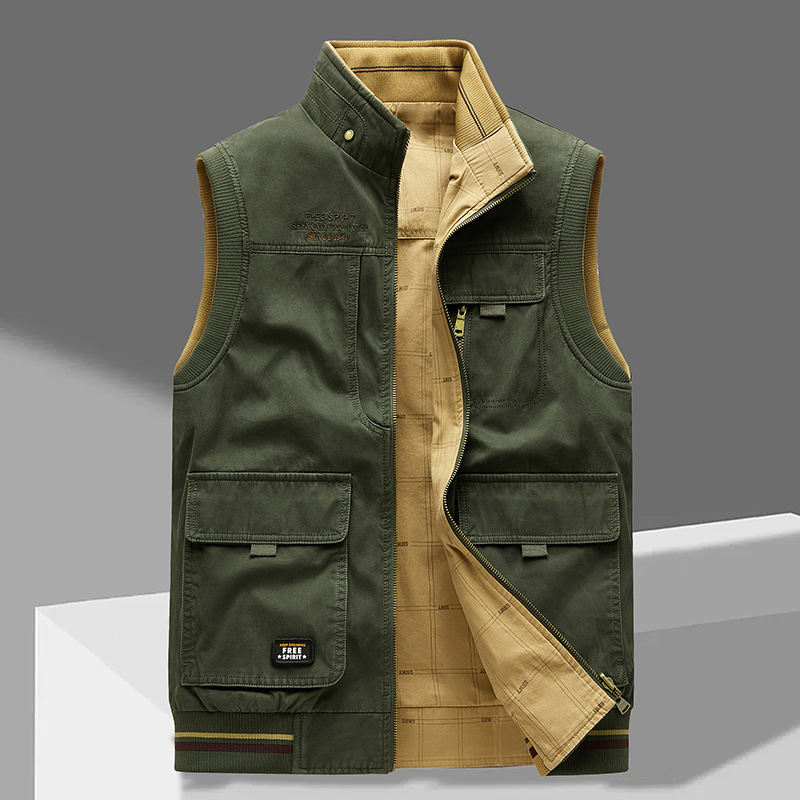 Cargo Vest | Sleeveless | Pockets | Work Vest | Men's Gilet-Grace Aura