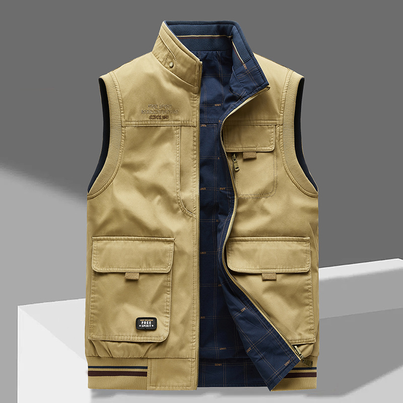 Cargo Vest | Sleeveless | Pockets | Work Vest | Men's Gilet-Grace Aura