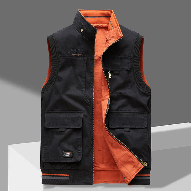 Cargo Vest | Sleeveless | Pockets | Work Vest | Men's Gilet-Grace Aura