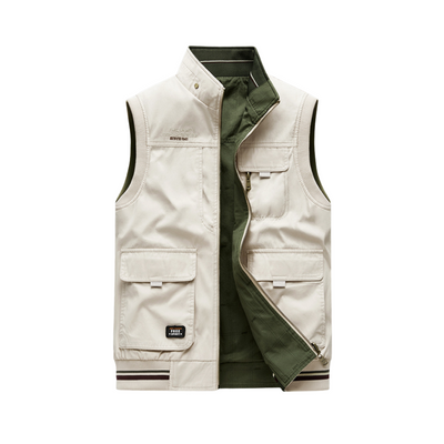Cargo Vest | Sleeveless | Pockets | Work Vest | Men's Gilet-Grace Aura