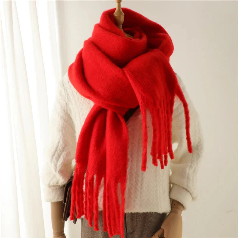 Cashmere Scarf - Women's Warm Chunky Knitted Winter Scarf-Grace Aura