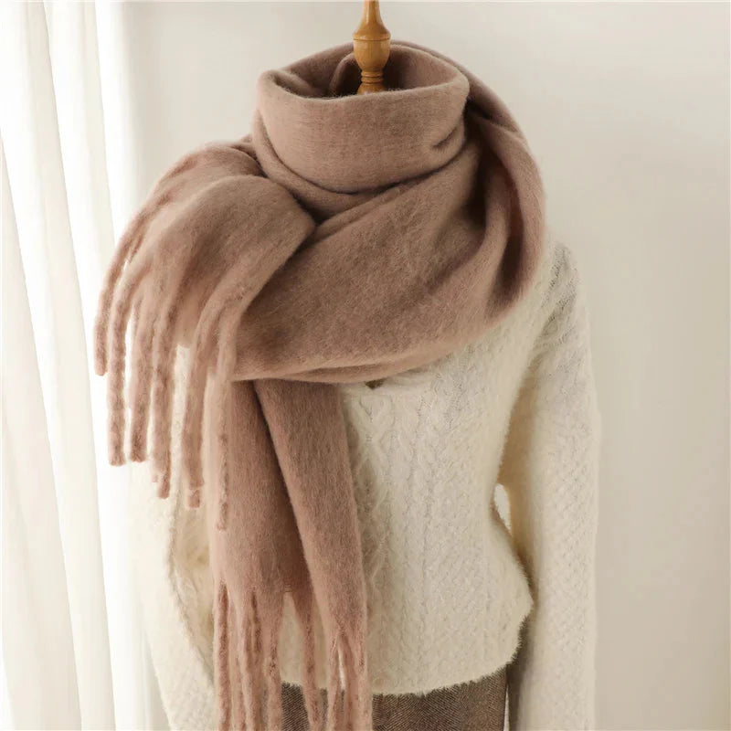 Cashmere Scarf - Women's Warm Chunky Knitted Winter Scarf-Grace Aura