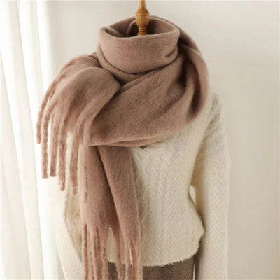 Cashmere Scarf - Women's Warm Chunky Knitted Winter Scarf-Grace Aura
