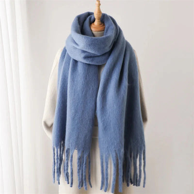 Cashmere Scarf - Women's Warm Chunky Knitted Winter Scarf-Grace Aura