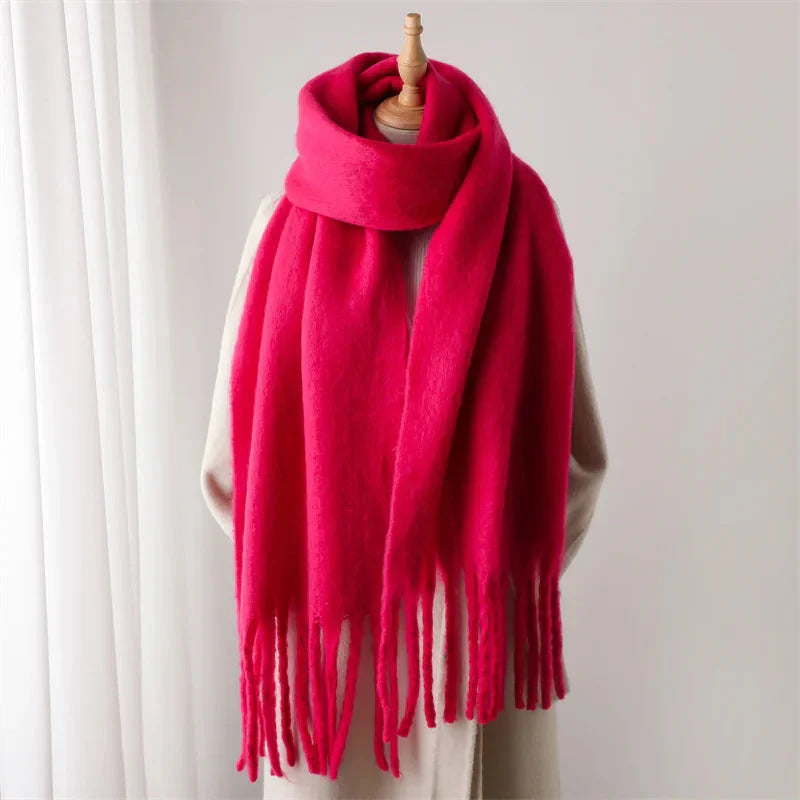Cashmere Scarf - Women's Warm Chunky Knitted Winter Scarf-Grace Aura