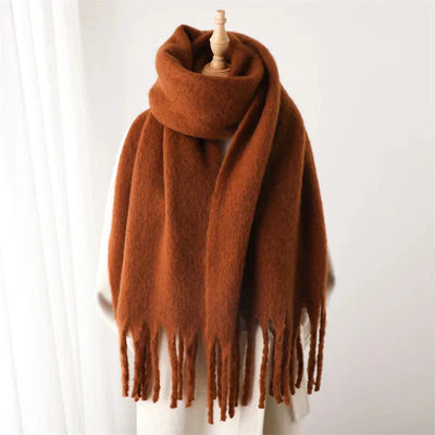 Cashmere Scarf - Women's Warm Chunky Knitted Winter Scarf-Grace Aura