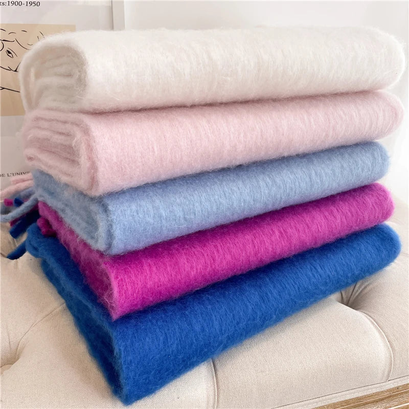 Cashmere Scarf - Women's Warm Chunky Knitted Winter Scarf-Grace Aura