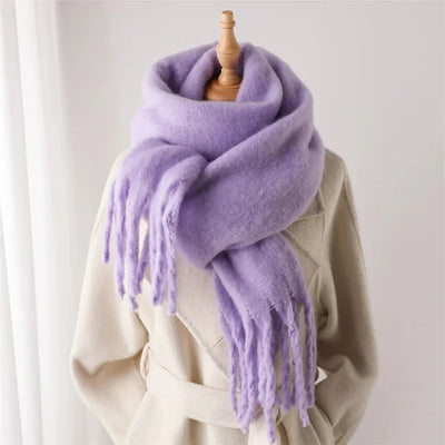 Cashmere Scarf - Women's Warm Chunky Knitted Winter Scarf-Grace Aura