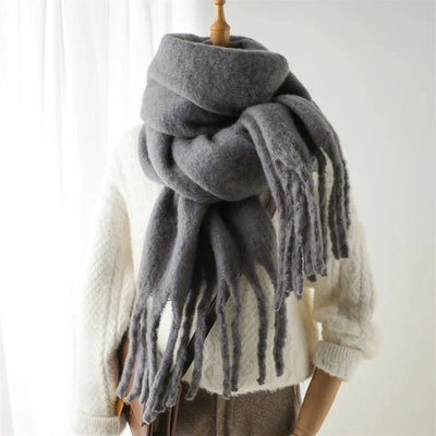 Cashmere Scarf - Women's Warm Chunky Knitted Winter Scarf-Grace Aura