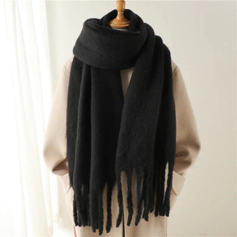 Cashmere Scarf - Women's Warm Chunky Knitted Winter Scarf-Grace Aura