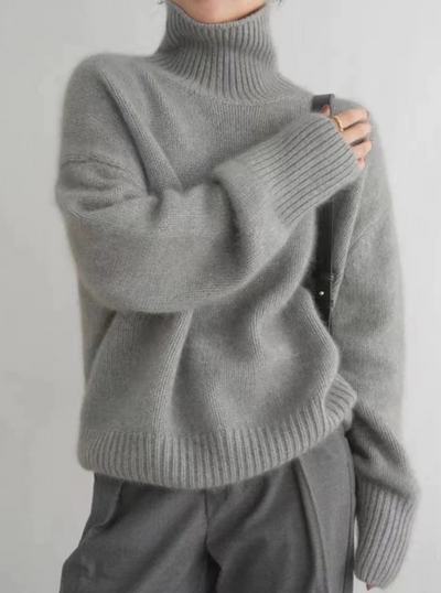 Cashmere Sweater | Turtleneck | Knitted | Roll Neck Jumper | Women's Knitwear-Grace Aura