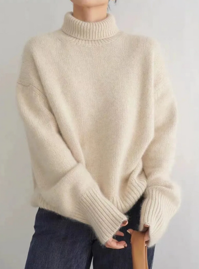 Cashmere Sweater | Turtleneck | Knitted | Roll Neck Jumper | Women's Knitwear-Grace Aura