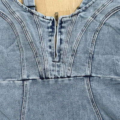 Casual Chic Denim | Midi Dress-Grace Aura
