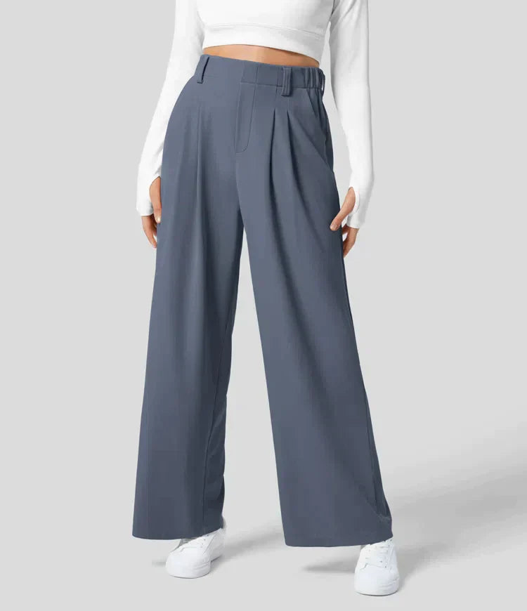 Celine - Slacks with High Waist for Women Versatile Clothing-Grace Aura