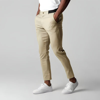 Chino Pants | Elastic Waist | Stretchy | Skinny Chinos | Mens Chinos-Grace Aura