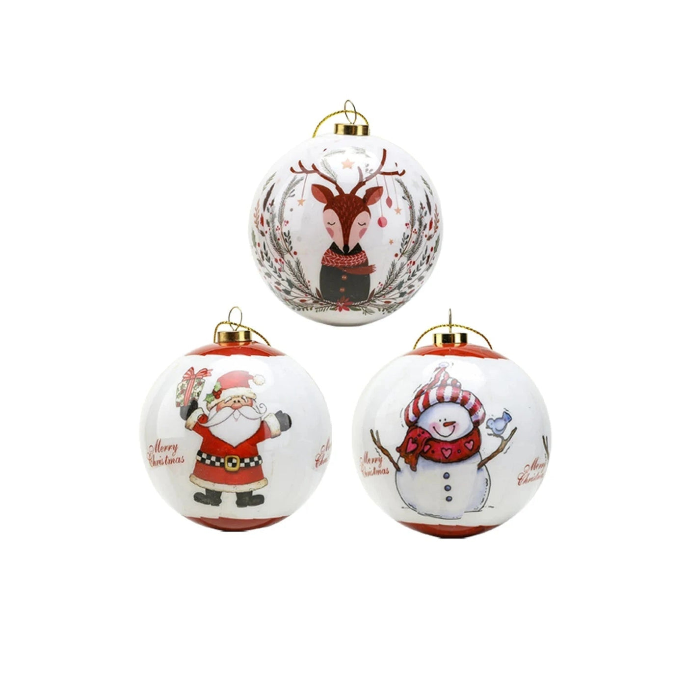 Christmas Baubles - Cute - Snowman - Christmas Ornaments - Christmas Tree Balls-Grace Aura