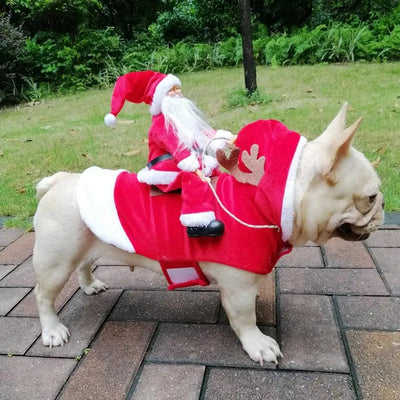 Christmas Costume Dogs | Santa Claus | Small Dogs | Dog Xmas Outfit | Dog Santa Costume-Grace Aura