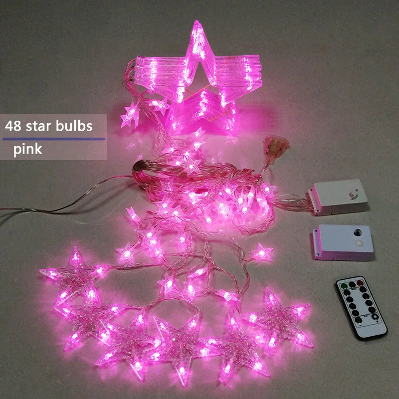 Christmas Curtain Lights | LED | Star Lights | Christmas Window Lights | Christmas Lights-Grace Aura