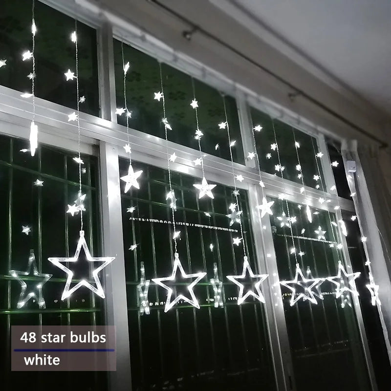 Christmas Curtain Lights | LED | Star Lights | Christmas Window Lights | Christmas Lights-Grace Aura