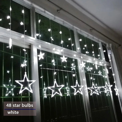 Christmas Curtain Lights | LED | Star Lights | Christmas Window Lights | Christmas Lights-Grace Aura