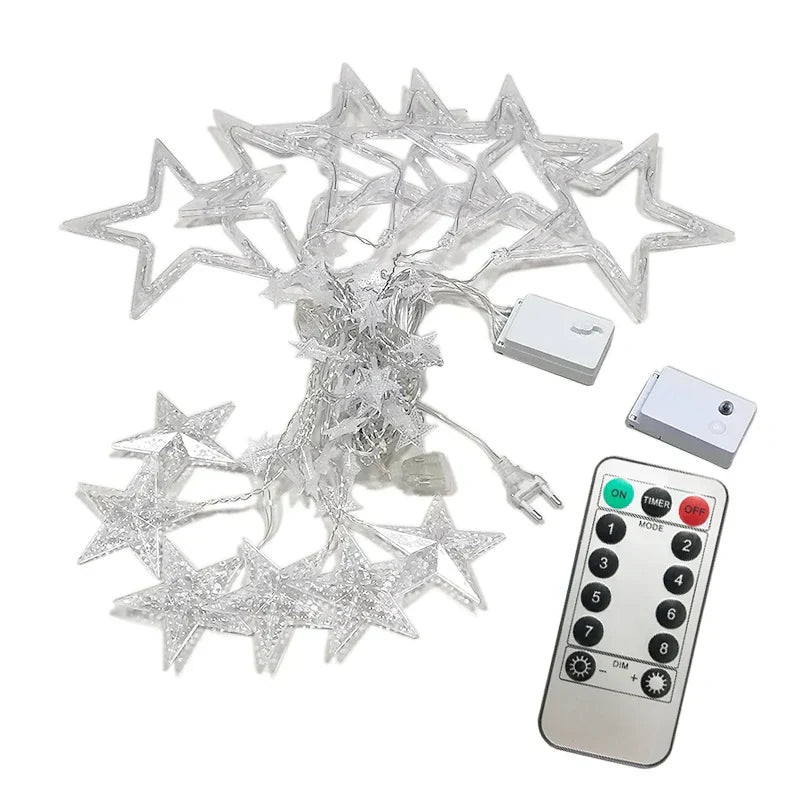 Christmas Curtain Lights | LED | Star Lights | Christmas Window Lights | Christmas Lights-Grace Aura