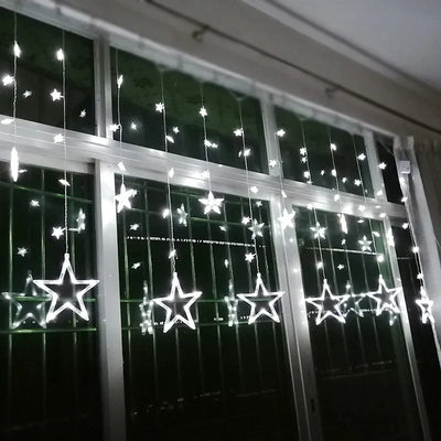 Christmas Curtain Lights | LED | Star Lights | Christmas Window Lights | Christmas Lights-Grace Aura
