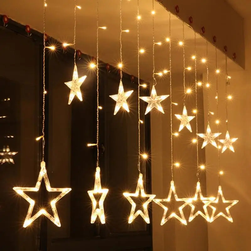 Christmas Curtain Lights | LED | Star Lights | Christmas Window Lights | Christmas Lights-Grace Aura