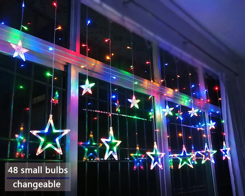Christmas Curtain Lights | LED | Star Lights | Christmas Window Lights | Christmas Lights-Grace Aura