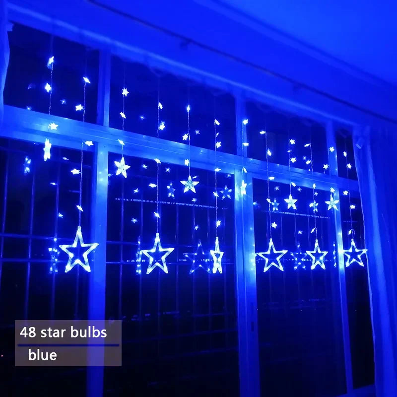 Christmas Curtain Lights | LED | Star Lights | Christmas Window Lights | Christmas Lights-Grace Aura