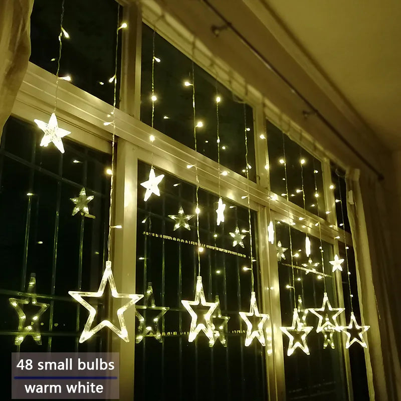 Christmas Curtain Lights | LED | Star Lights | Christmas Window Lights | Christmas Lights-Grace Aura
