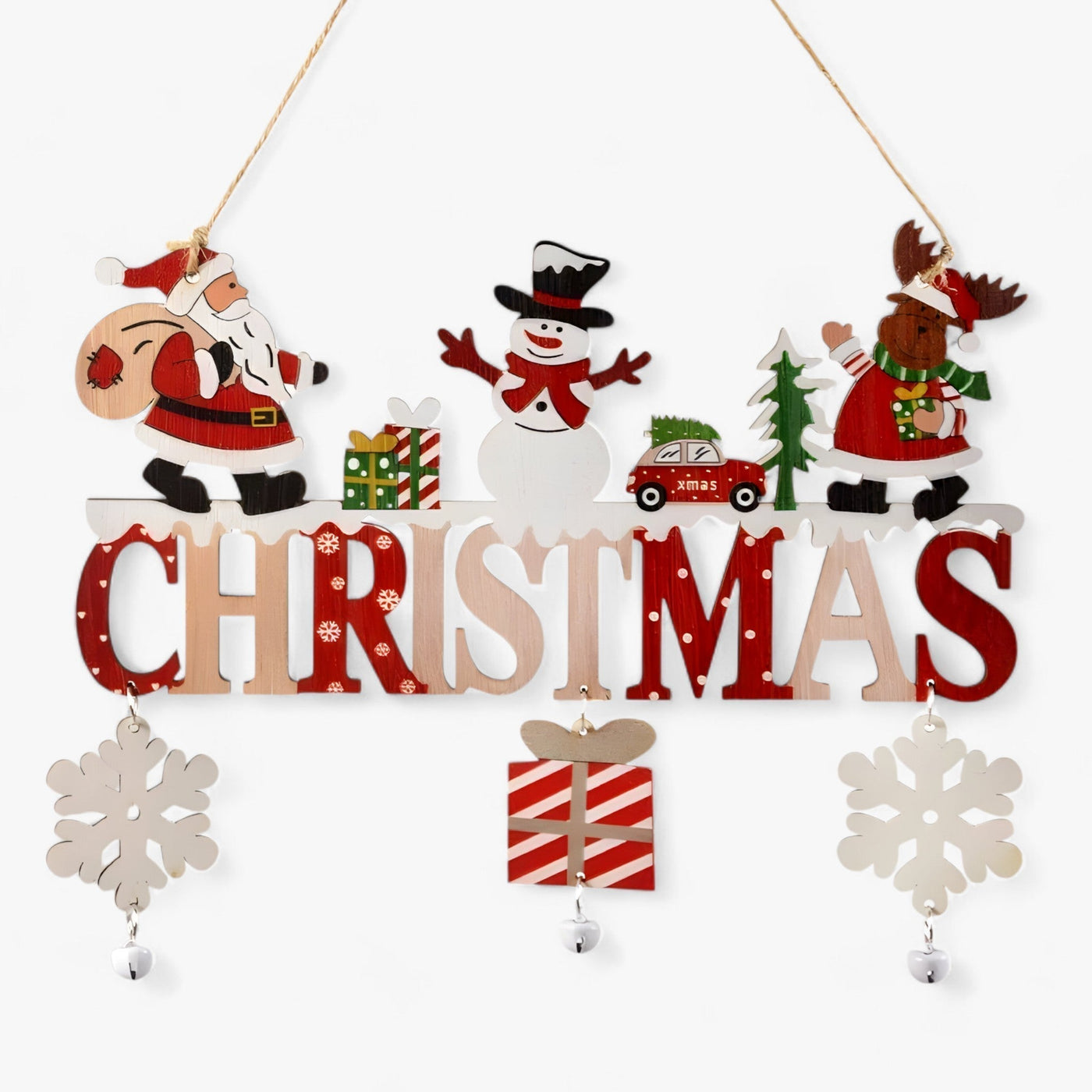 Christmas Door Sign - Christmas Welcome Porch Sign Decoration-Grace Aura