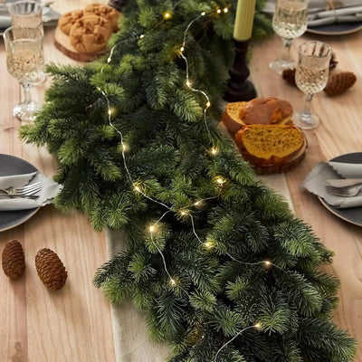 Christmas Garland | LED | Pre-Lit | Fireplace Garland | Christmas Decoration-Grace Aura