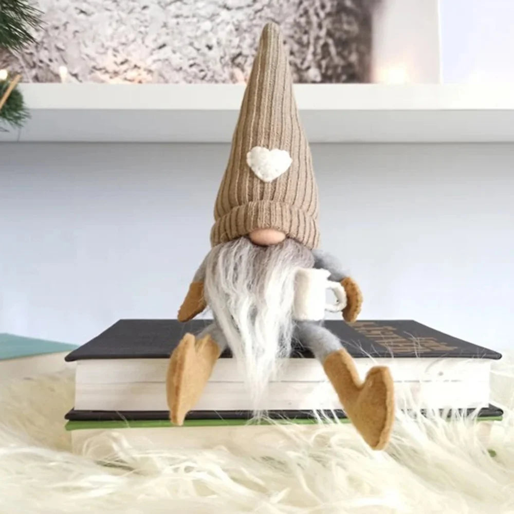 Christmas Gnome - Nordic - Sitting - Scandinavian Gnomes - Tomte Gnomes-Grace Aura