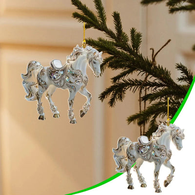 Christmas Horse Ornament - Hanging Christmas Tree Horse Decoration-Grace Aura