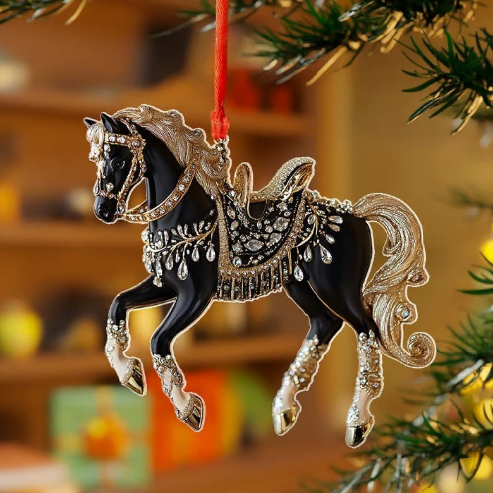 Christmas Horse Ornament - Hanging Christmas Tree Horse Decoration-Grace Aura