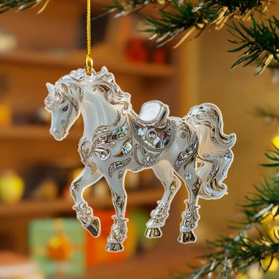 Christmas Horse Ornament - Hanging Christmas Tree Horse Decoration-Grace Aura