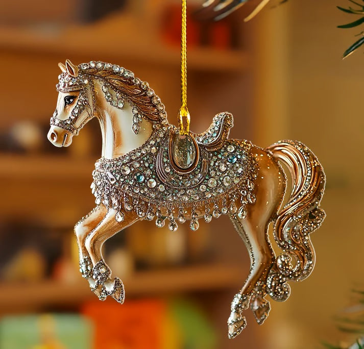Christmas Horse Ornament - Hanging Christmas Tree Horse Decoration-Grace Aura