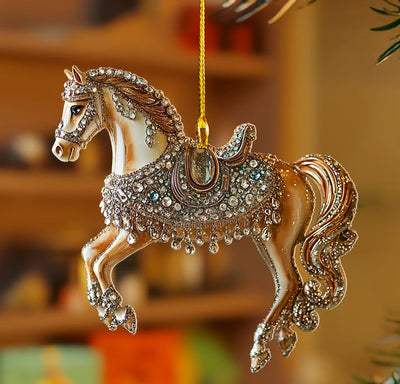Christmas Horse Ornament - Hanging Christmas Tree Horse Decoration-Grace Aura