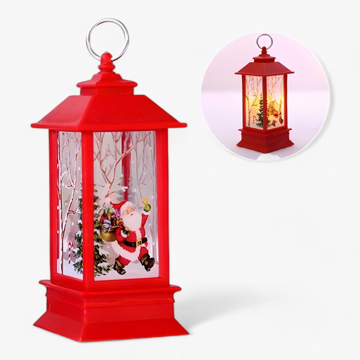 Christmas Lantern - Decoration - Light-Up - LED Lantern - Festive Lantern-Grace Aura